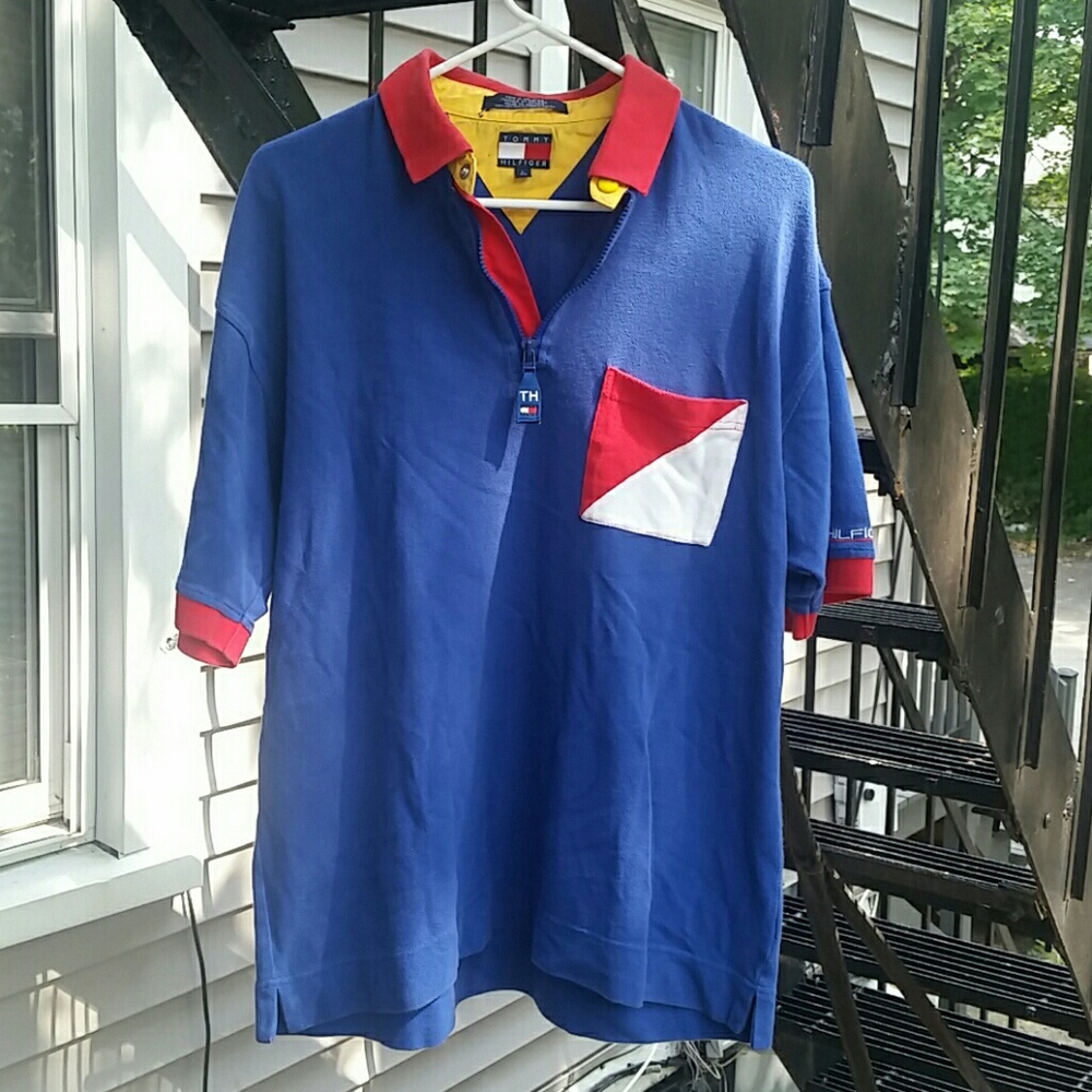 VINTAGE Tommy Hilfiger Color-Block Polo - Picture 1 of 6